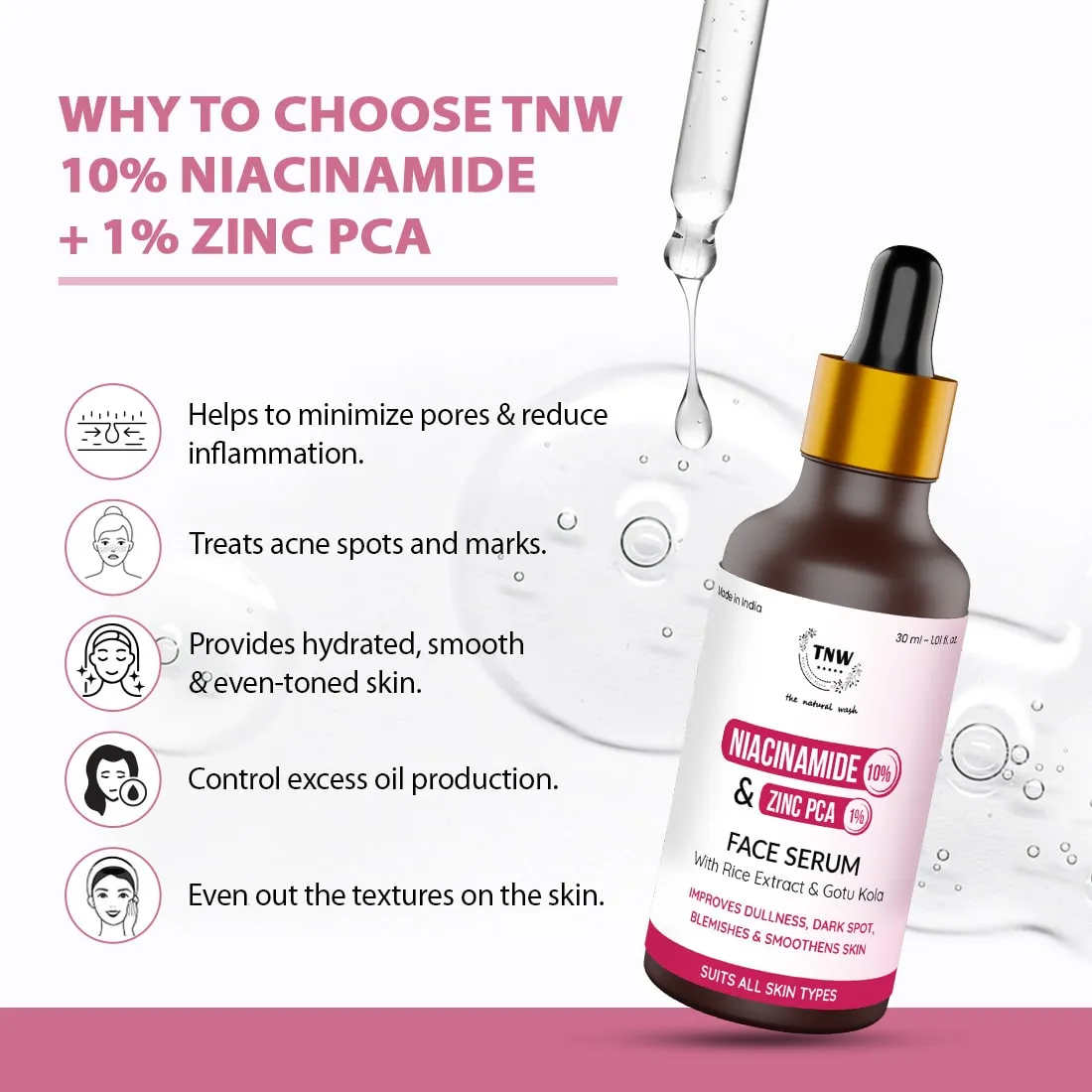 10% Niacinamide   1% Zinc PCA Serum For Even-toned & Texture-Free Skin