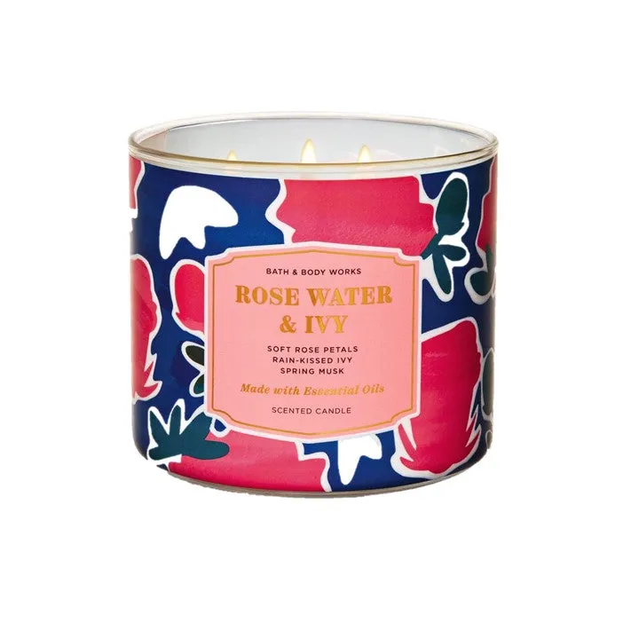 Bath & Body Works Rosewater And Ivy 3-Wick Candle 411Ml