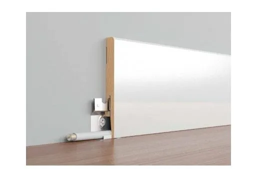 BATTISCOPA in MDF BIANCO LUCIDO SHINY GLOSS Zoccolino 80X15 (prezzo al metro lineare)