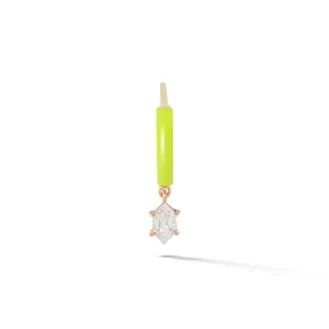 Chroma Highlighter Hoop - 18K Yellow Gold with Geometric Portrait Cut White Diamonds