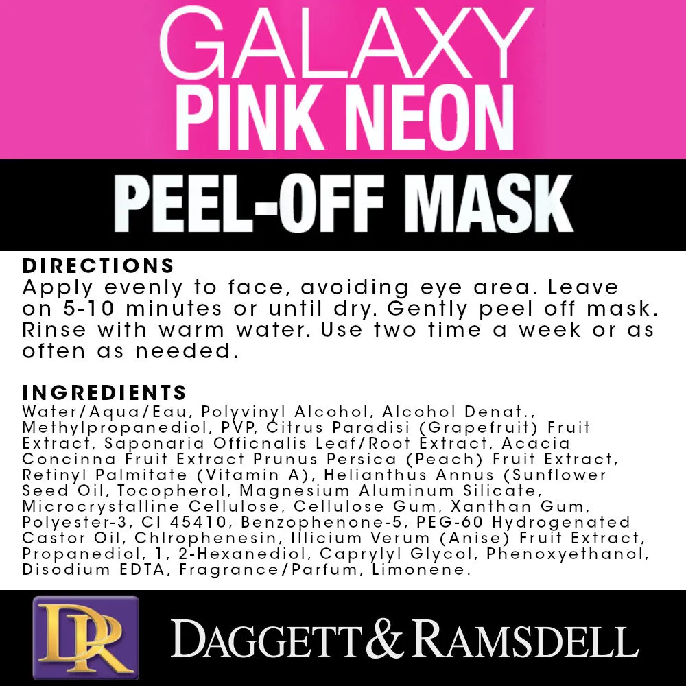 Daggett & Ramsdell Galaxy Pink Neon Peel Off Facial Mask with Vitamin A & Collagen 1.76 oz