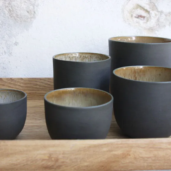 Espresso Cup, black w/ crystal glaze (75 ml)