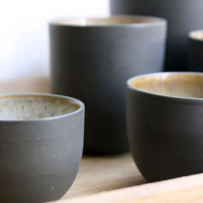 Espresso Cup, black w/ crystal glaze (75 ml)