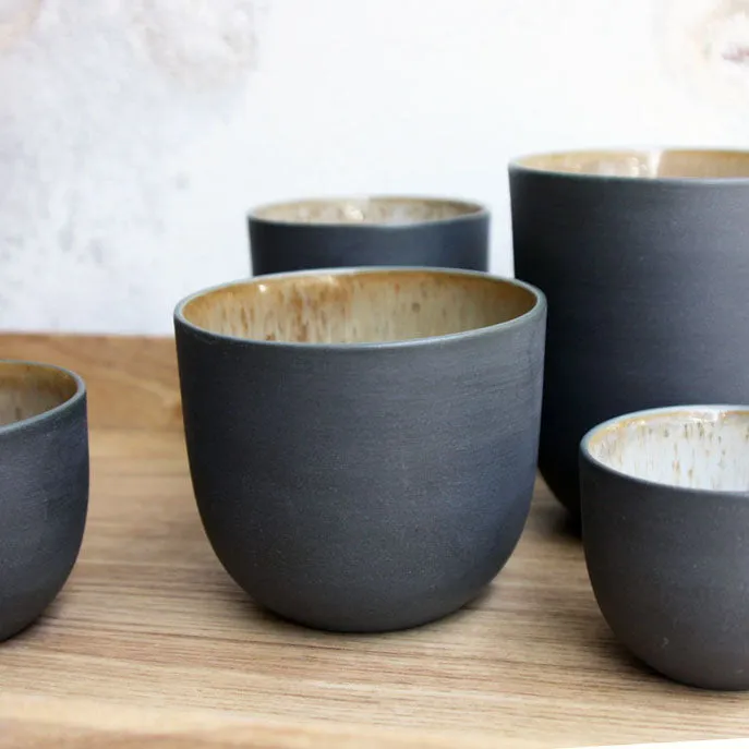 Espresso Cup, black w/ crystal glaze (75 ml)