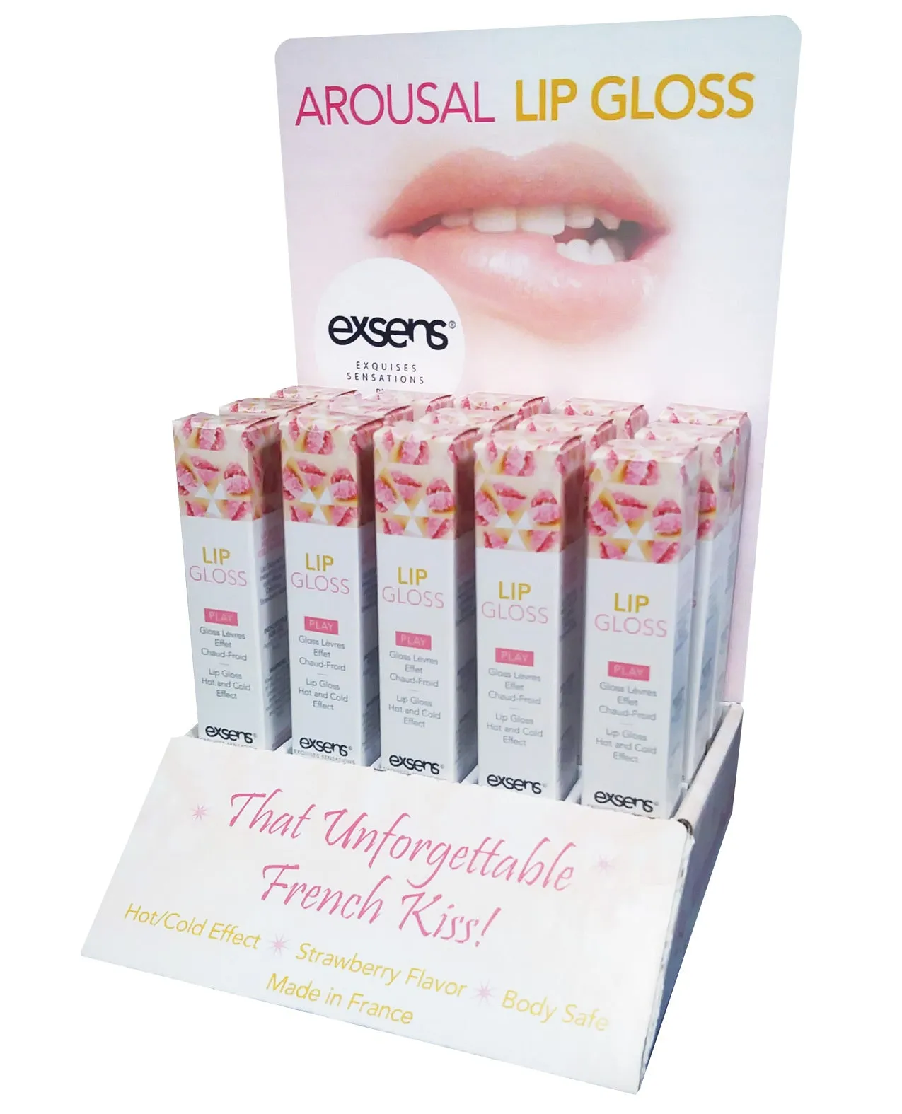 EXSENS of Paris Lip Gloss POS Display w/Testers - Display of 12