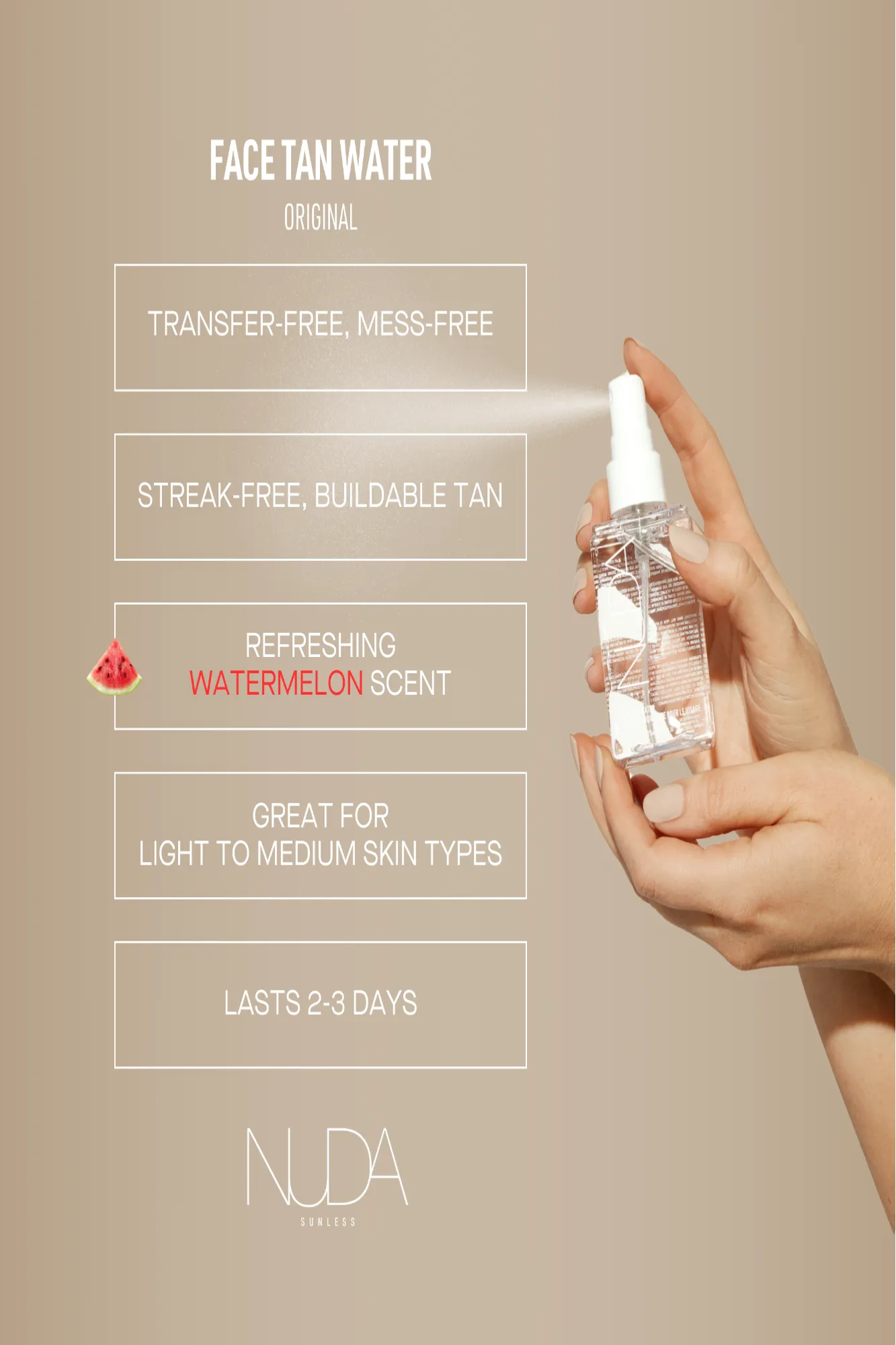 Face Tan Water - Cloudmist Original