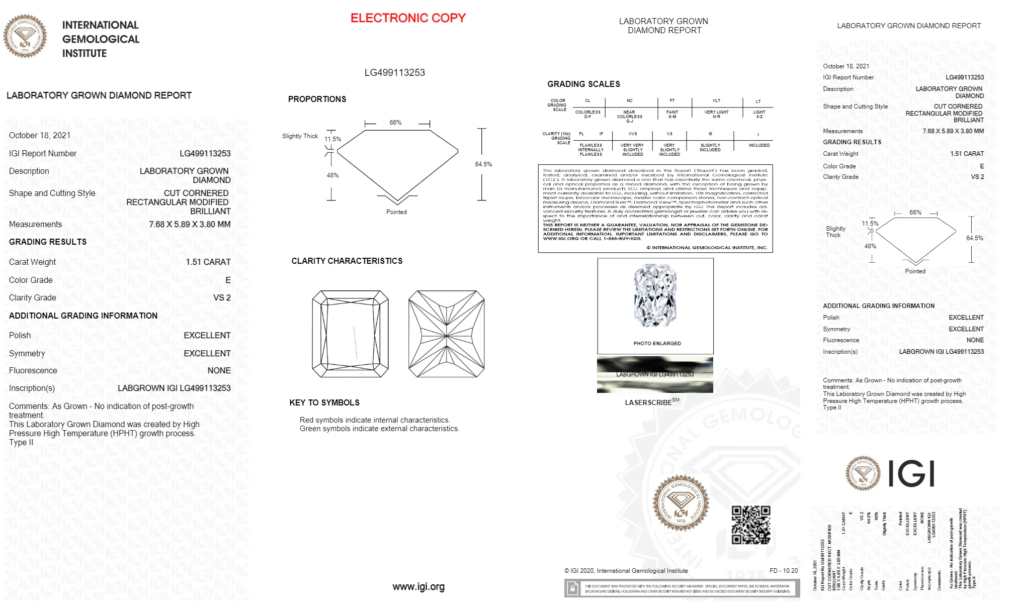 Florina - 1.51ct Radiant Lab Diamond