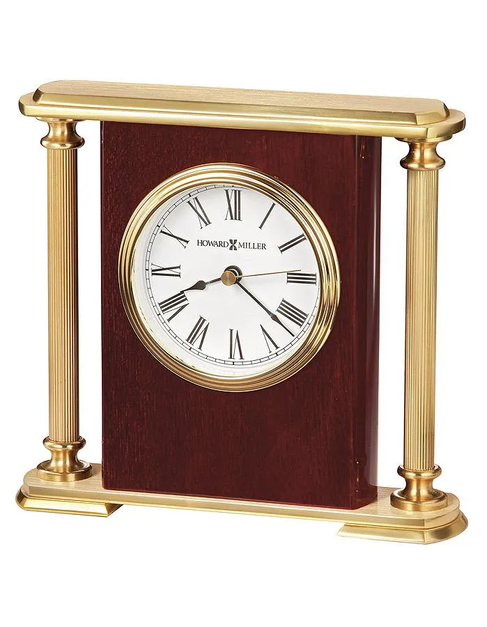 Howard Miller Rosewood Encore Bracket Table Clock - Brass Accents