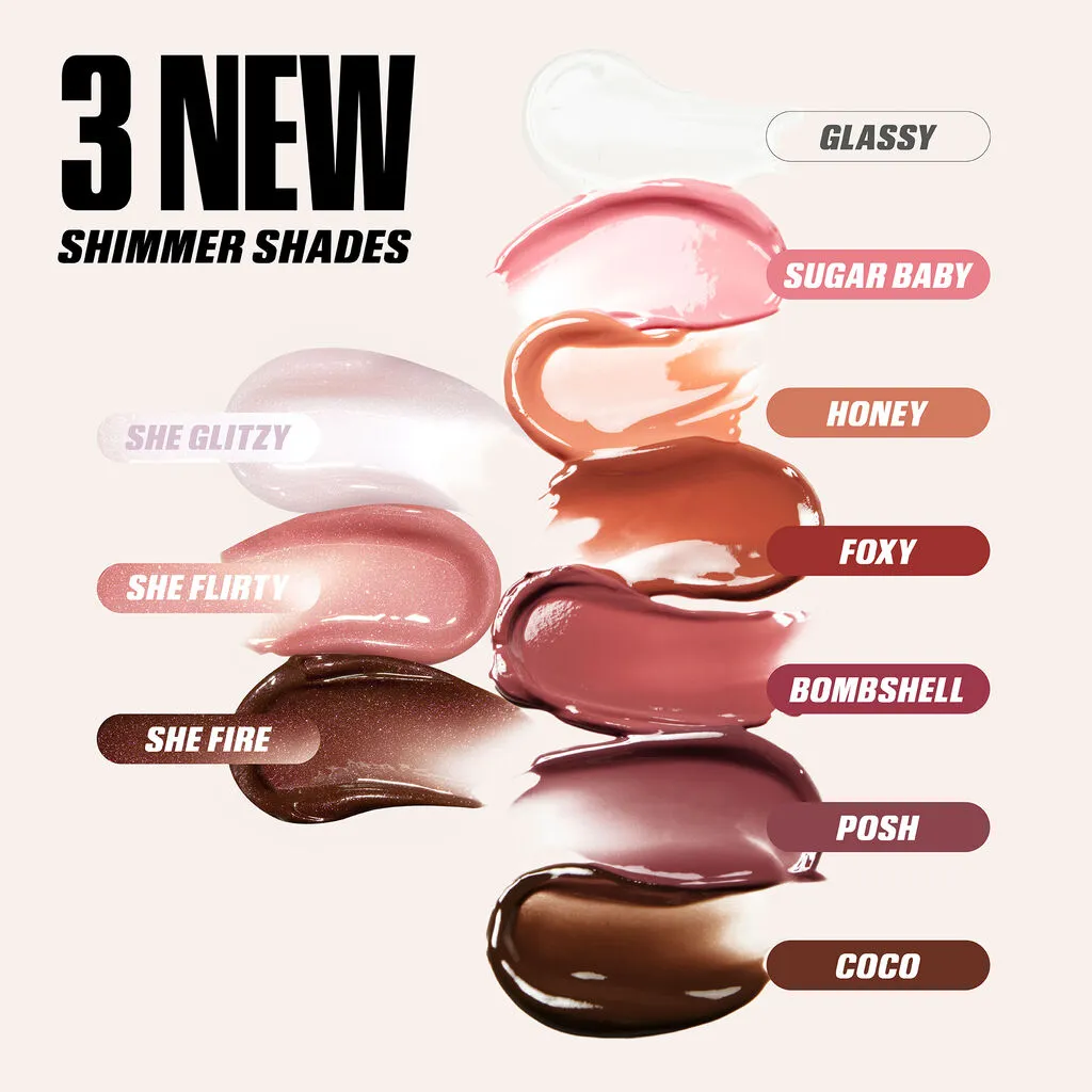 HUDA BEAUTY Icy Nude FAUX FILLER Lip Gloss (SHE FLIRTY)