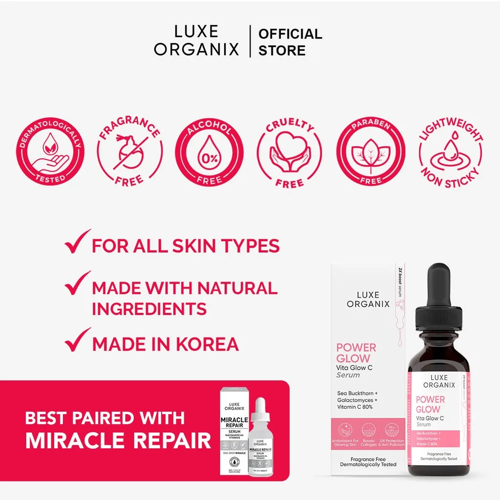 Luxe Organix Power Glow Serum Vitamin C 20% 30ml