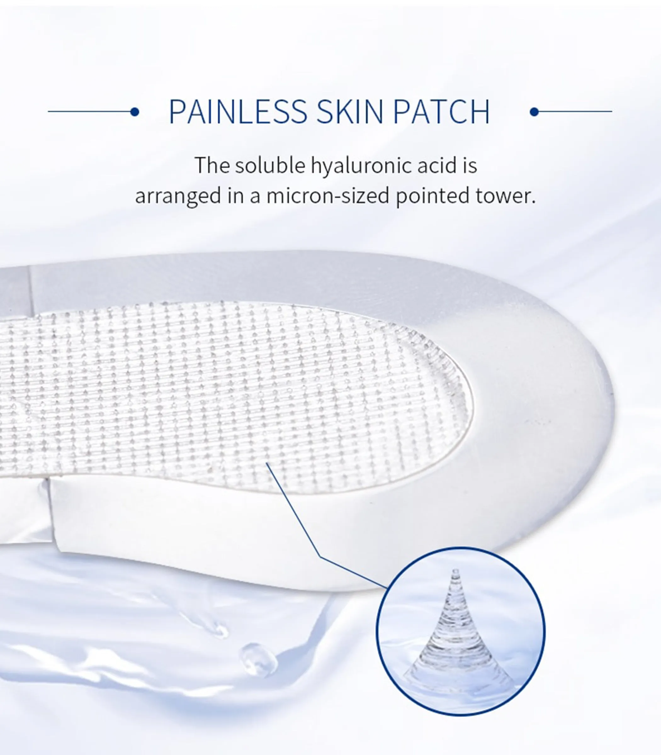 Micro Needle Skincare Sets Hyaluronic Acid Patch- 1 Box Eye Mask, 1 Box Nasolabial Folds Patch, 1 Box Forehead Patch