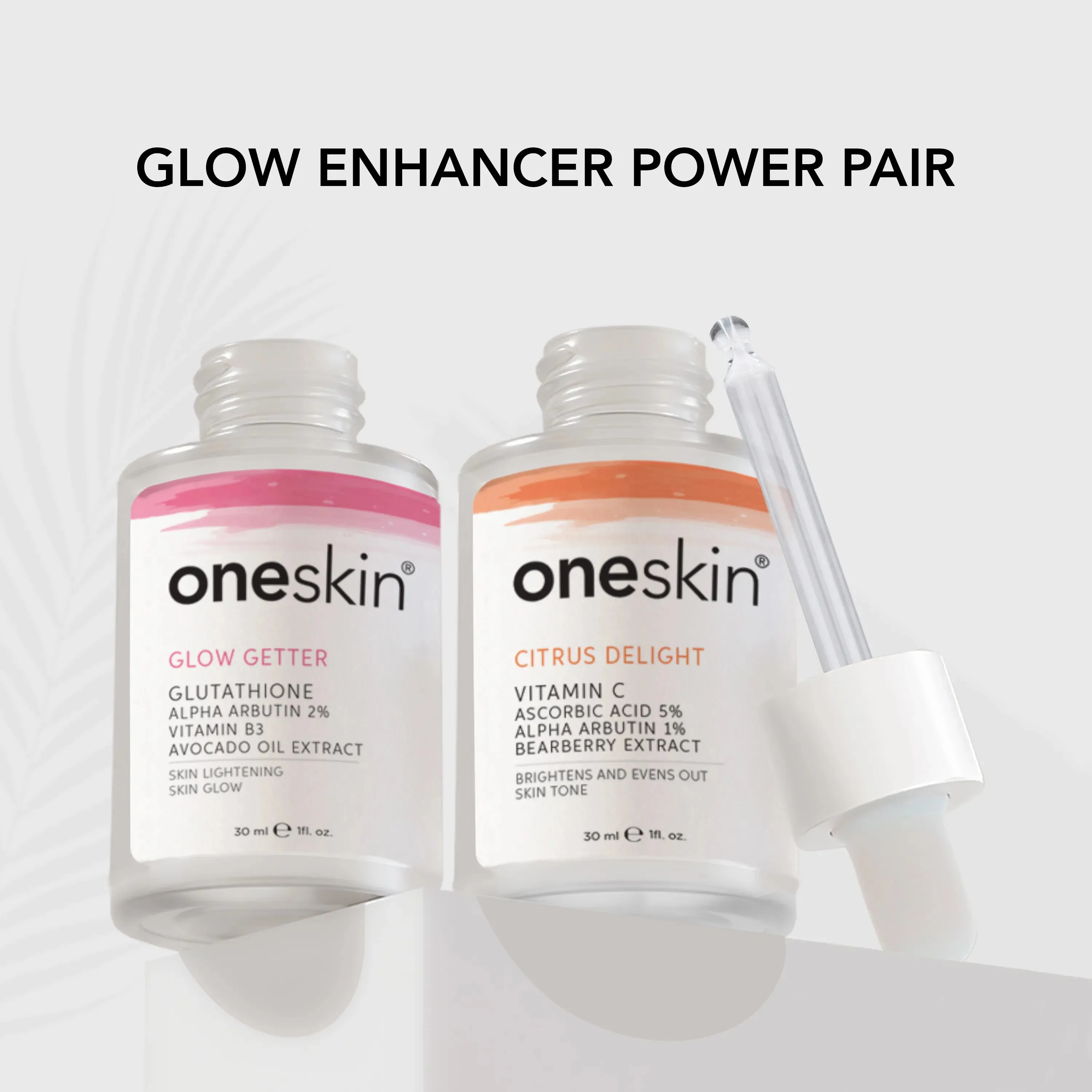 Oneskin Alpha Arbutin & Ascorbic Acid Glow Enhancing Serums Bundle