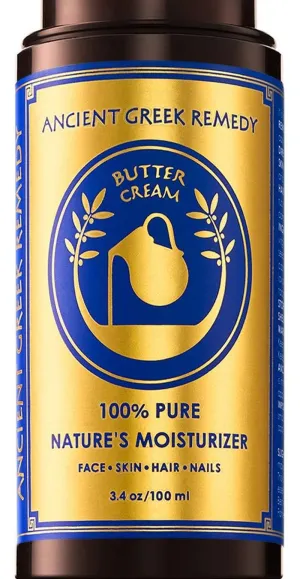 Organic anti Aging Face and Body Butter Cream for Dry Skin, Hair, Hands, Cuticle, Nails. Made of Almond, Olive, Jojoba Vitamin E, Lavender Oil. Day and Night Moisturizer for Women and Men