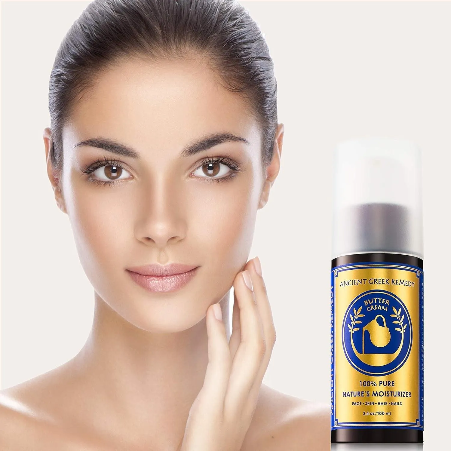 Organic anti Aging Face and Body Butter Cream for Dry Skin, Hair, Hands, Cuticle, Nails. Made of Almond, Olive, Jojoba Vitamin E, Lavender Oil. Day and Night Moisturizer for Women and Men