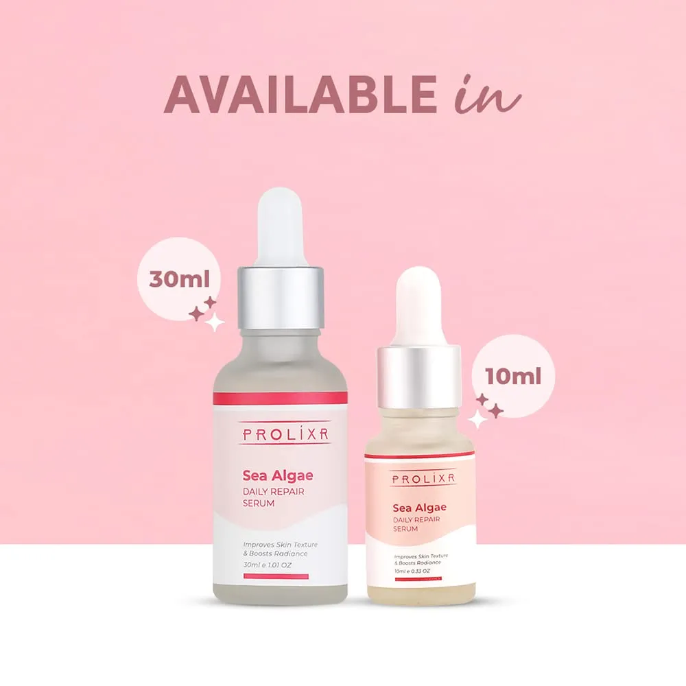 Prolixr Sea Algae Daily Repair Face Serum - Open Pore | Skin Radiance | Hydrates & Clarifies | All Skin Types | (30ml)