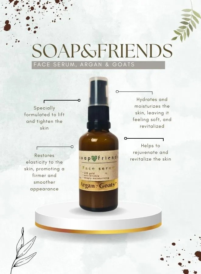 Soap&Friends Organic Anti-Wrinkle Face Serum for Deep Moisturizing of Skin | 50 ml