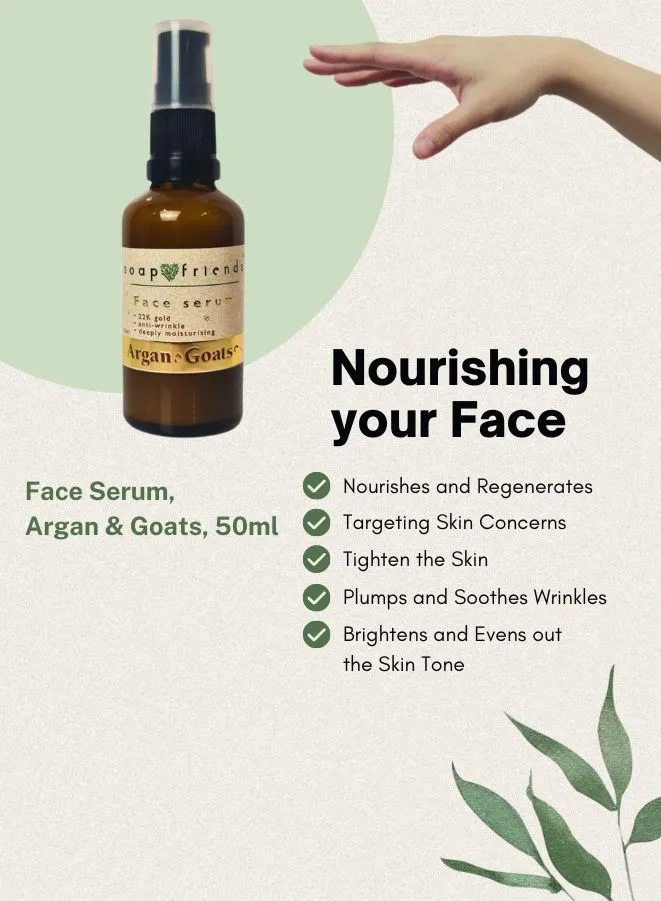 Soap&Friends Organic Anti-Wrinkle Face Serum for Deep Moisturizing of Skin | 50 ml