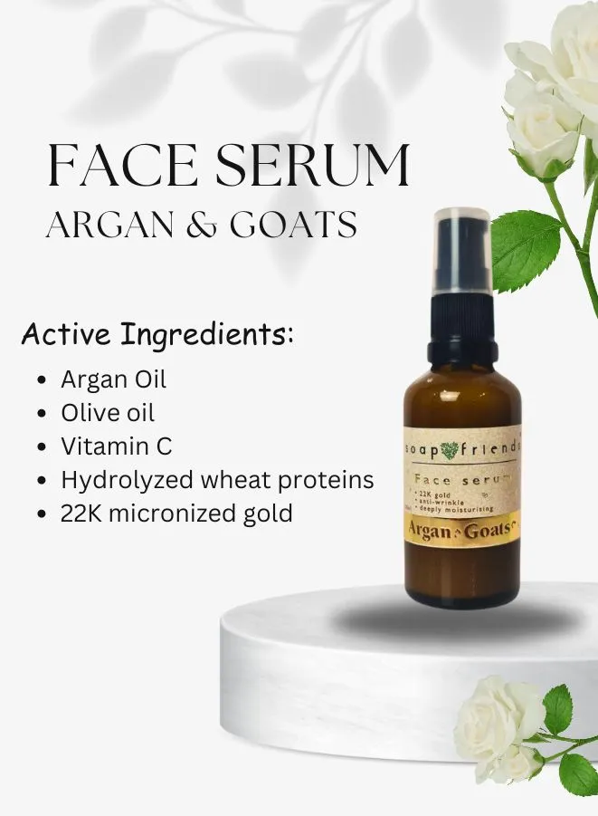 Soap&Friends Organic Anti-Wrinkle Face Serum for Deep Moisturizing of Skin | 50 ml