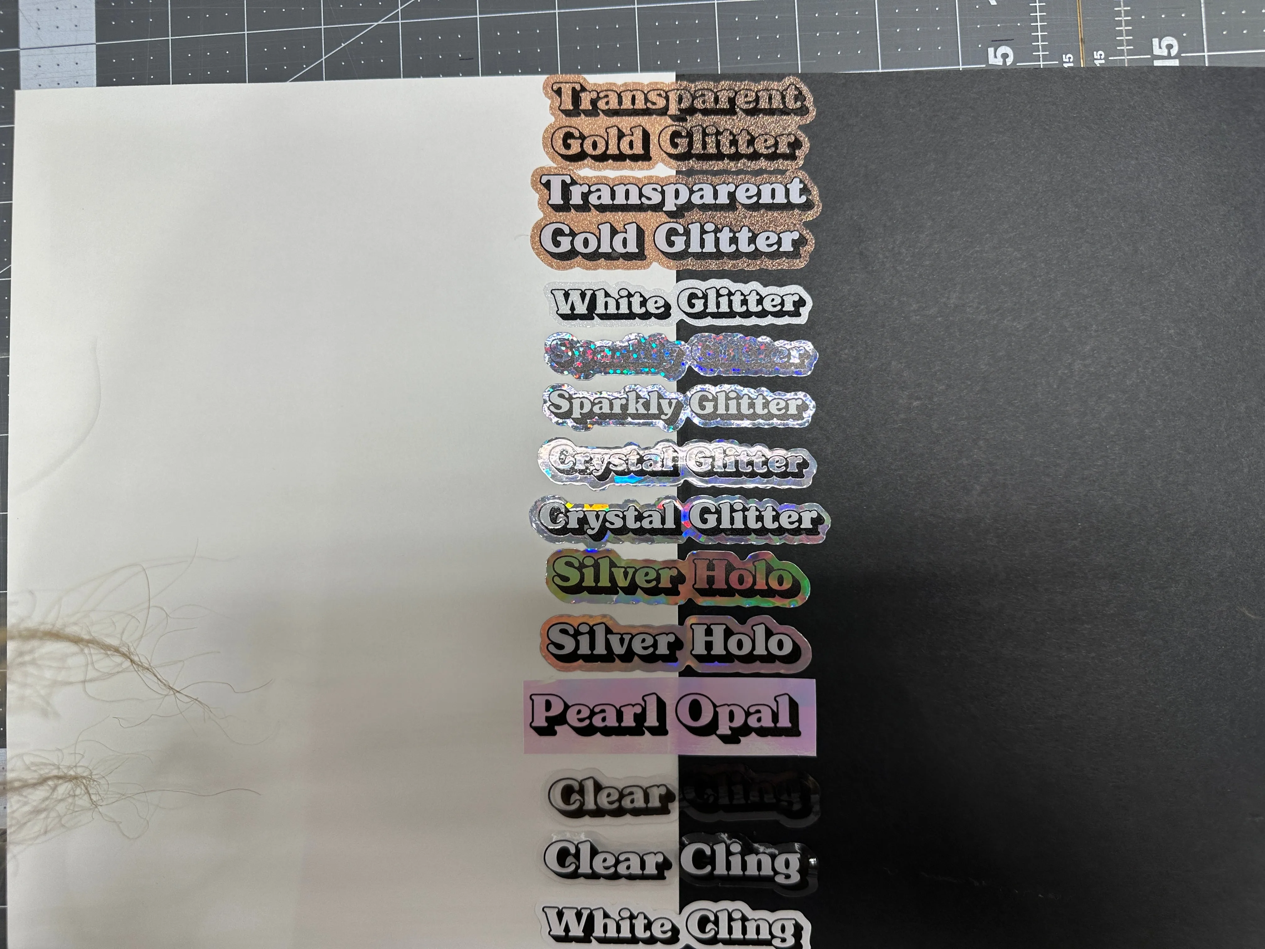 Sticker |  | Holographic Bow | Waterproof Vinyl Sticker | White | Clear | Permanent | Removable | Window Cling | Glitter | Holographic