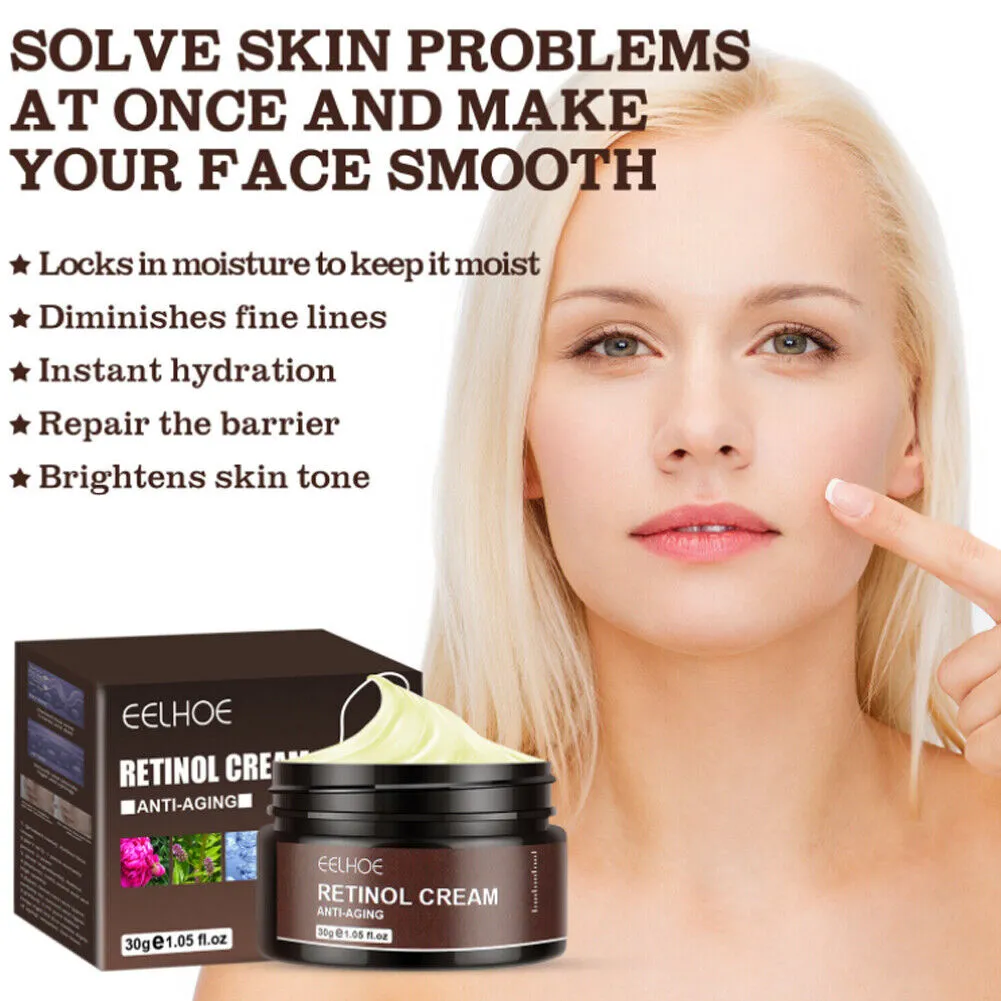 US 1-2 Pcs Anti-Wrinkle Face Retinol Cream Anti-Aging Moisturizer Firming Facial