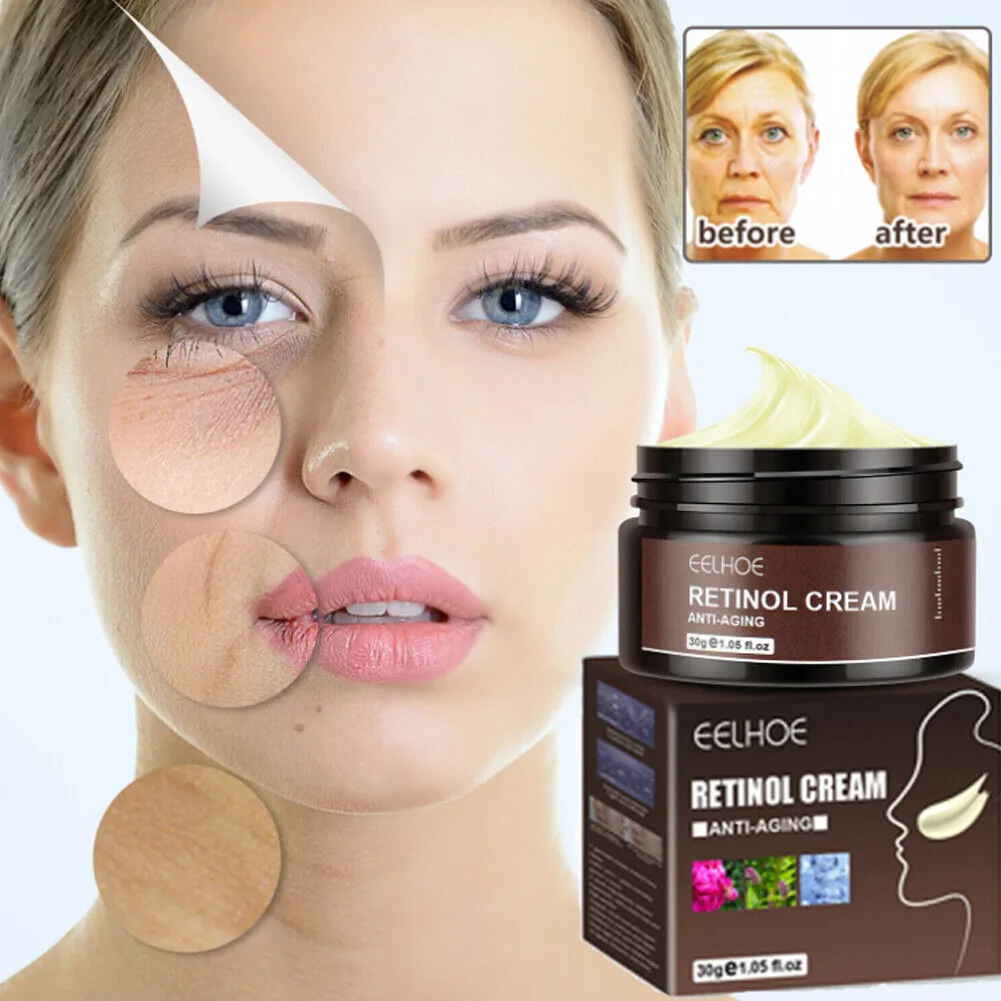 US 1-2 Pcs Anti-Wrinkle Face Retinol Cream Anti-Aging Moisturizer Firming Facial