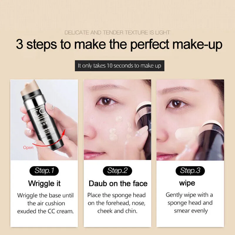 US Mushroom Head Air Cushion BB CC Cream Concealer Foundation Stick Moisturizing