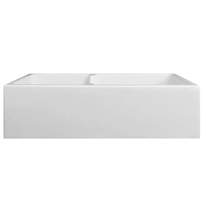 ZLINE Farmhouse Reversible Fireclay Sink in White Gloss (FRC5121-WH-36)