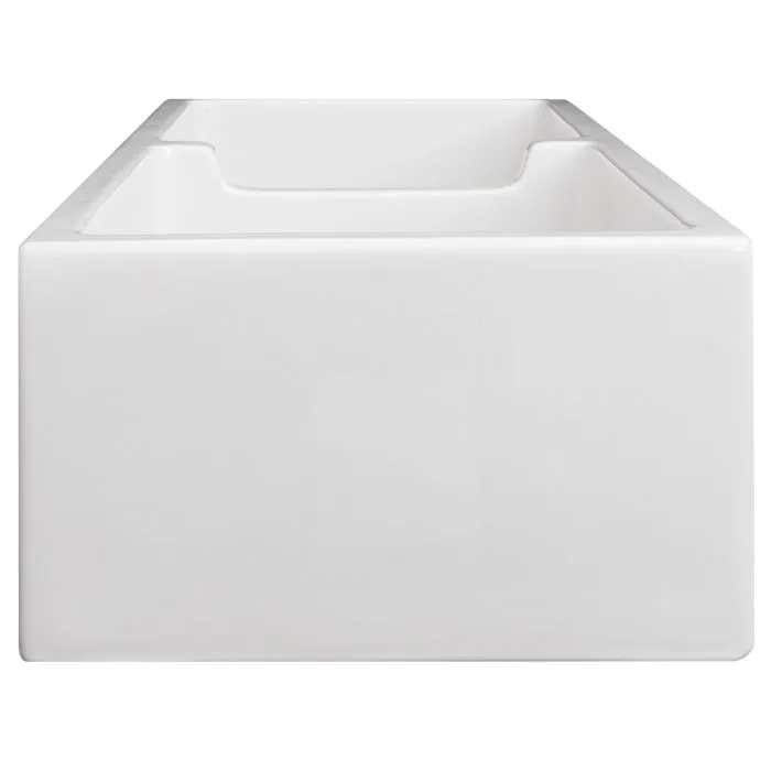 ZLINE Farmhouse Reversible Fireclay Sink in White Gloss (FRC5121-WH-36)